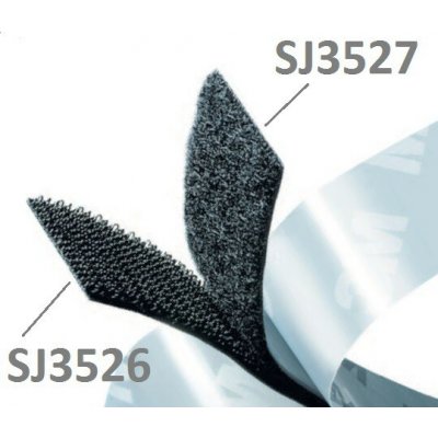 3M Hook & Loop™ SJ3526 černý, háčky 25 mm - metráž z role (1dm=10cm) – Hledejceny.cz