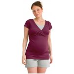 Jožánek pyžamo pro těhotné a kojicí krátké cyklámen šedý melír – Zboží Dáma