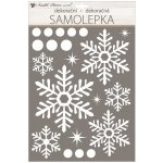 Anděl Přerov Samolepka vločky bílá s glitry 28 x 41 cm – Hledejceny.cz