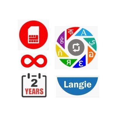 SIM karta na 2 roky pro překladač Langie pro 70 zemí