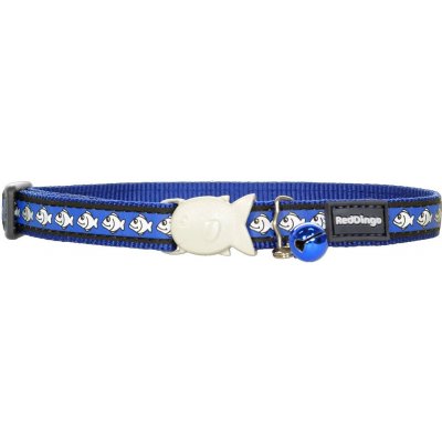 Red Dingo obojek pro kočky reflexní Fish Navy 12 mm – Zbozi.Blesk.cz