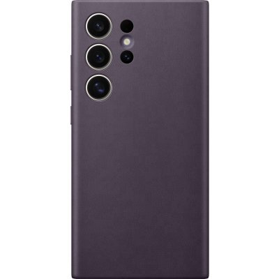 Kryt na mobil Samsung Galaxy S24 Ultra Zadní kryt z veganské kůže Dark Violet (GP-FPS928HCAVW)