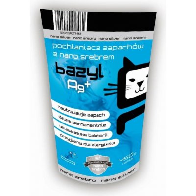 Bazyl Ag+ Absorbér zápachu a desinfekční prach 450 g – Zboží Mobilmania