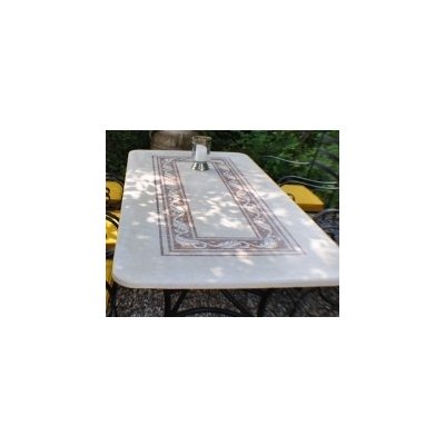 Mramorový stůl s červenou mozaikou motiv italský, 160x80 (VHG-RIT-16080) od  47 790 Kč - Heureka.cz