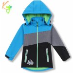 KUGO Chlapecká softshellová bunda zateplená HK5602 tyrkysová / šedá / černá Tyrkysová – Zbozi.Blesk.cz