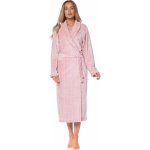 Dámský dlouhý župan s plastickým vzorem Athena růžová – Zboží Dáma