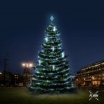 DECOLED, DLED TFS3031 LED světelná sada na stromy vysoké 9-11m, ledová bílá s Flash, s padajícím sněhem – Hledejceny.cz