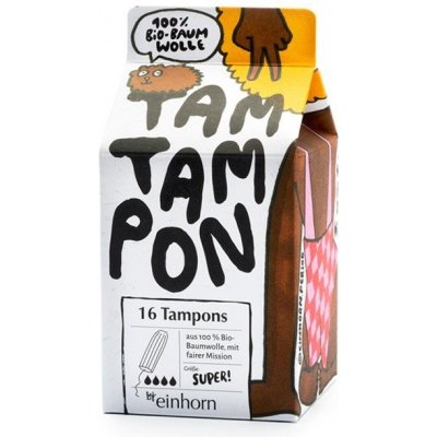 Einhorn Tampony TamTampon Super hypoalergenní z bio bavlny 16 ks