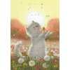 Lovely Cards Pohlednice Modré kočky - Dokonalý den