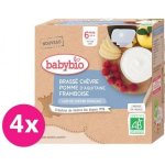 Babybio Brassé Kapsička z kozího mléka jablko malina 4 x 85 g – Zboží Dáma