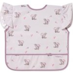 Babyono Dětský bryndák, zástěrka s kapsou Králíček, růžová – Zboží Mobilmania