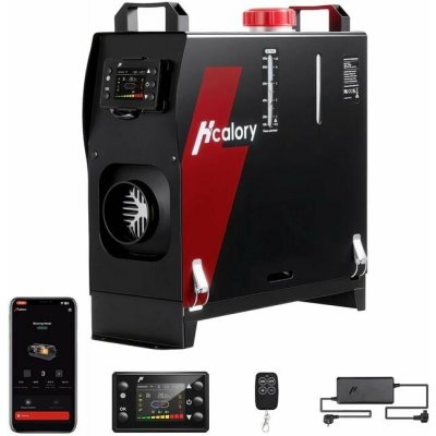 Hcalory HBS1S – nezávislé 8kW dieselové topení, 12V/24V/220V, nádrž 5L, APP HBS1S with EU plug | Zboží Auto
