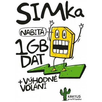 SIM karta KAKTUS (T-Mobile) - kredit 100Kč / 1GB dat – Zboží Mobilmania
