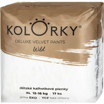 Kolorky Deluxe Velvet wild XL 12-16 kg 17 ks