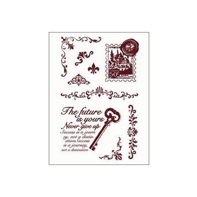 Creatoys Gelová razítka Klíč s textem poštovní známka girlandy – Hledejceny.cz