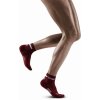 CEP dámské kotníkové běžecké kompresní ponožky 4.0 dark red