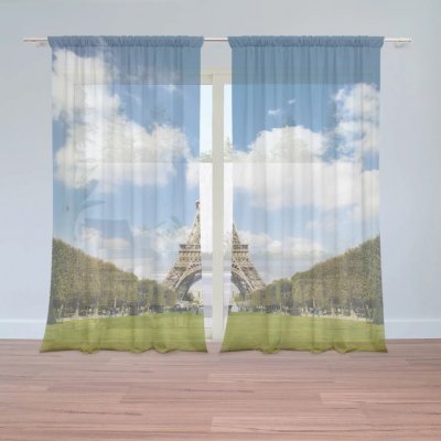 Sablio Záclony Eiffelova věž: 2ks 150x250cm – Hledejceny.cz
