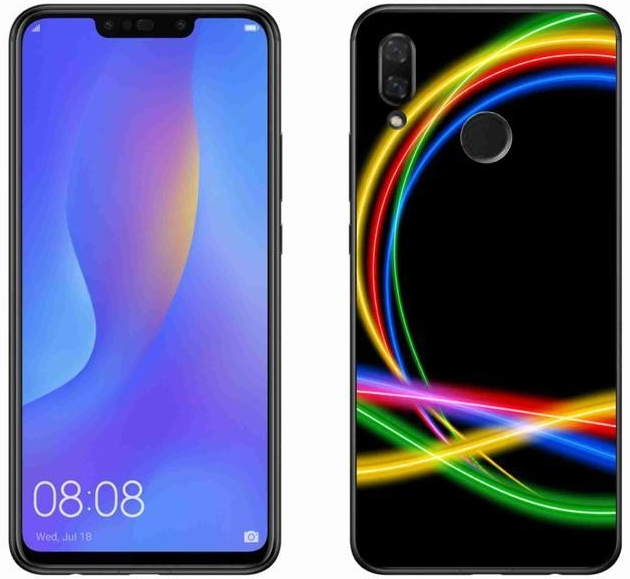 mmCase gelový kryt Huawei Nova 3 - neonové kruhy