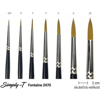 Štětec Simply-T Fontaine - kulatý Velikost štětce: 3/0 – Sleviste.cz