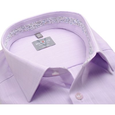 Marvelis Comfort Fit košile s vnitřním límcem a manžetou s motivem lístků světle fialová – Hledejceny.cz