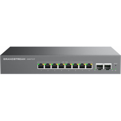 Grandstream GWN7721P L2 Lite managed switch, 8x 2.5GbE RJ45, 2x 10G SFP+, PoE/PoE+ – Zboží Živě