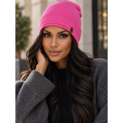 Fashionweek Dámská čepice beanie z viskózy s ozdobným logem S2923 Růžovy – Hledejceny.cz