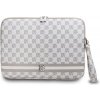 Pouzdro a kryt na mobilní telefon Apple DKNY PU Leather Checkered Pattern and Stripe Obal na Notebook 16" Beige