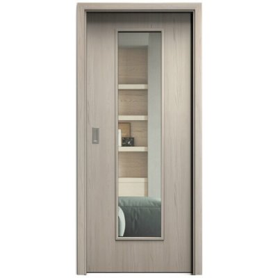 Sapeli Elegant Komfort M55 posuvné borovice bílá 100 x 210 cm Čiré sklo – Hledejceny.cz