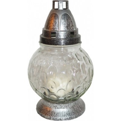 Nohel Garden Lampa hřbitovní KOULE PUNTÍKY skleněná 50g d12x20cm – Zboží Dáma