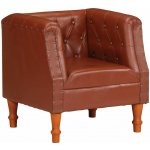 VidaXL bílo-hnědé pravá kozí kůže 247644 – Zboží Dáma