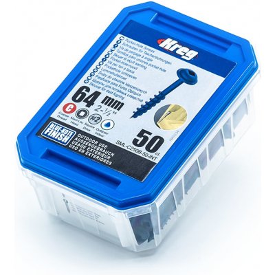 Samořezné šrouby do dřeva 64 mm KREG – 50 ks – Sleviste.cz