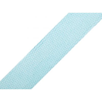 Bavlněný popruh šíře 25 mm ledově modrá