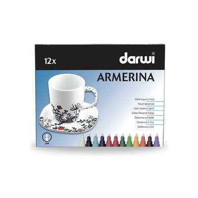 Darwi Armerina fixy na porcelán bez vypalování sada 12 x 6 ml 2mm – Zboží Dáma