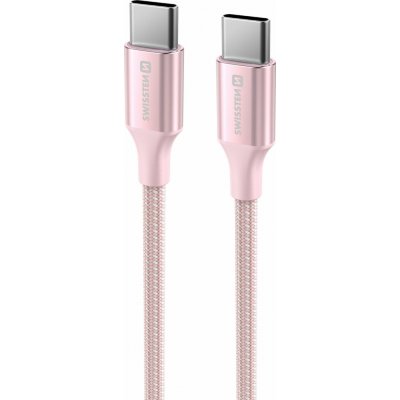 Swissten 71528205 USB-C / USB-C, 1,5m, růžový – Zboží Mobilmania