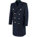 Italský kabát dlouhý vlněný dvouřadé zapínání tmavěmodrý – Zboží Dáma