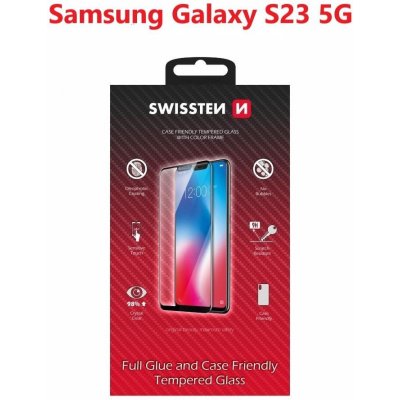 SWISSTEN FULL GLUE COLOR FRAME, CASE FRIENDLY SAMSUNG S911B GALAXY S23 PLUS 5G, ČERNÁ 0595217480926 – Zboží Živě