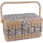 Prima-obchod Kazeta / košík na šití čalouněný, barva 24 béžová – Zboží Dáma