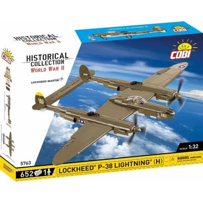 COBI 5763 World War II Americký stíhací-bombardovací letoun Lockheed P-38 Lightning H 1:32 – Zboží Dáma