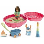 Watershell Pink Big růžové a vozík na tahání z cukrové třtiny Bio Sugar Cane s bábovičkami – Zboží Dáma