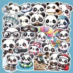Set 50 samolepek panda (6) – Zboží Živě