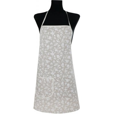 Mondo Zástěra mini bílé květiny Béžová – Zboží Mobilmania