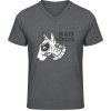 Pánské Tričko Soft-Style V Triko Gildan - Design Bad-Dog - Dark Heather Grey