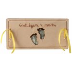 ČistéDřevo Dřevěná obálka na peníze - Gratulujeme k miminku – Zboží Dáma