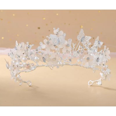 B-Top postříbřená korunka do vlasů s motýlky – Zboží Dáma