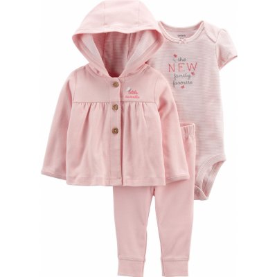 Carter's Set 3dílný mikina teplákbody kr. rukáv Pink Butterfly dívka LBB – Zboží Mobilmania