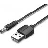 Napájecí kabel Vention USB to DC 3.5mm Charging Cable Black 1m CEVBF