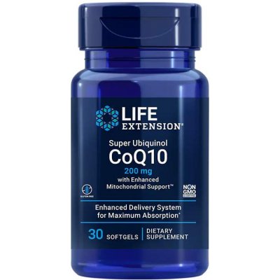 Life Extension Super Ubiquinol CoQ10 with Enhanced Mitochondrial Support 30 gelové tablety 200 mg – Hledejceny.cz