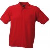 Pánské Tričko James & Nicholson pánská polokošile Polo-Piqué Pocket JN026 Červená