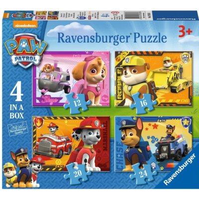 Ravensburger 070336 PAW psí patrola 4v1 12,16,20,24 dílků