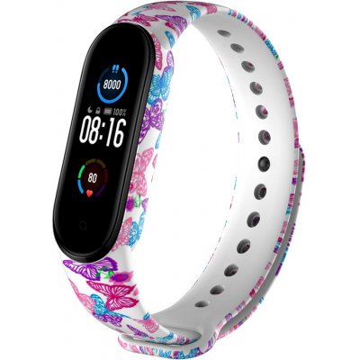 Xiaomi Mi Band 5/6 náhradní náramek Barevní motýli MBSCZ-5BAM0 – Sleviste.cz